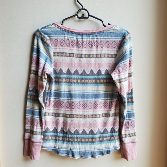 Victoria's Secret Pink/Blue Aztec Print Pajama Shirt Size Small - Picture 15 of 16